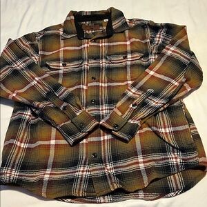 Orvis Casual Plaid Shirt - Tan, Black, White
